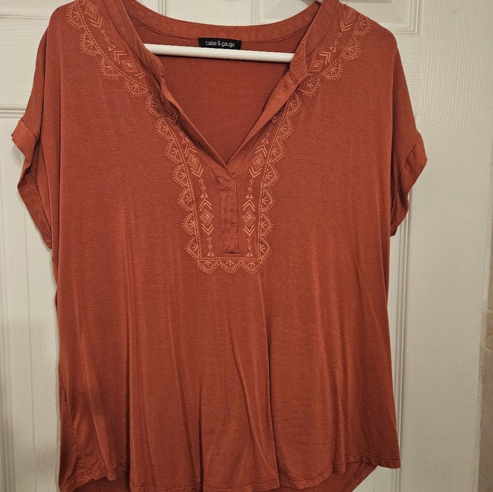 Cato Brown Blouse Elegant Top